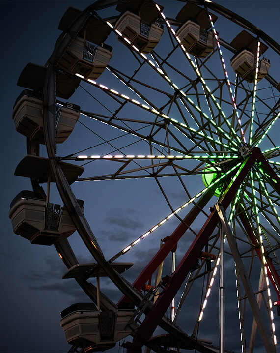 Our ferris wheel at night