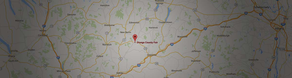 map to Otsego County Fair